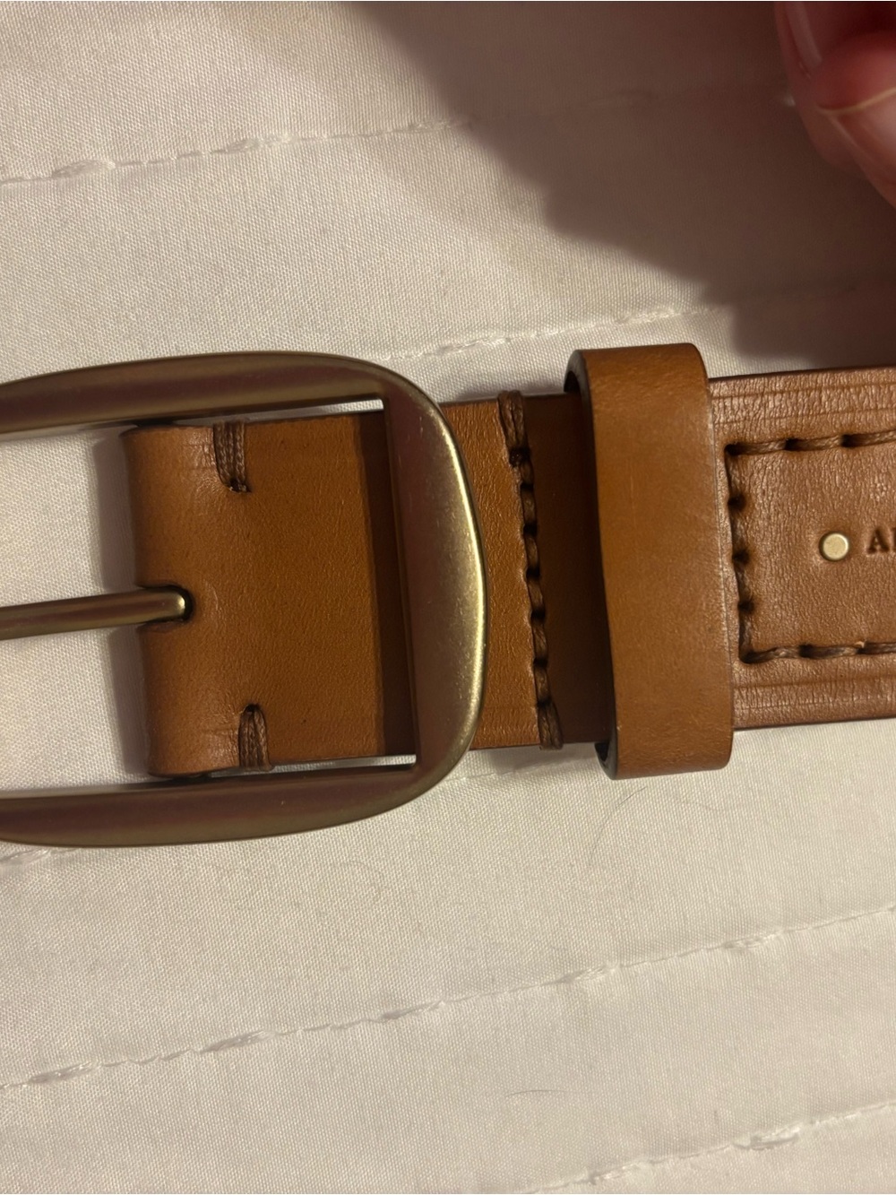 New All Saints Brown Leather Belt - Picture 6 of 7